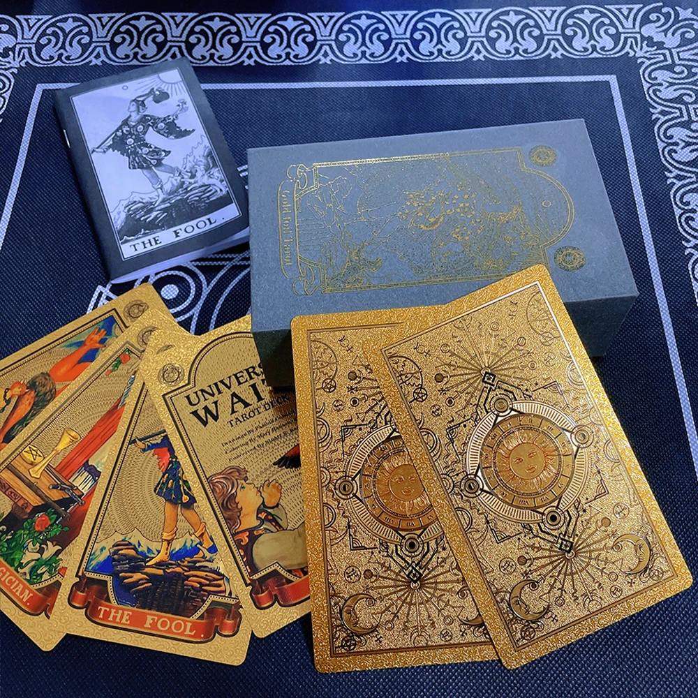 Conjunto De Cartas De Tarô, Jogo De Tabuleiro, 12*7cm, Presente Sofisticado À Prova D'água