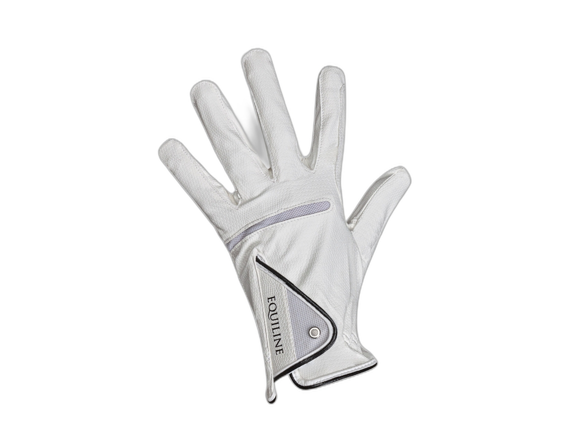 Luvas para Equitação Unissexo EQUILINE (Tamanho 7 - Branco)