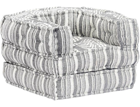 Poltrona modular  tecido às riscas