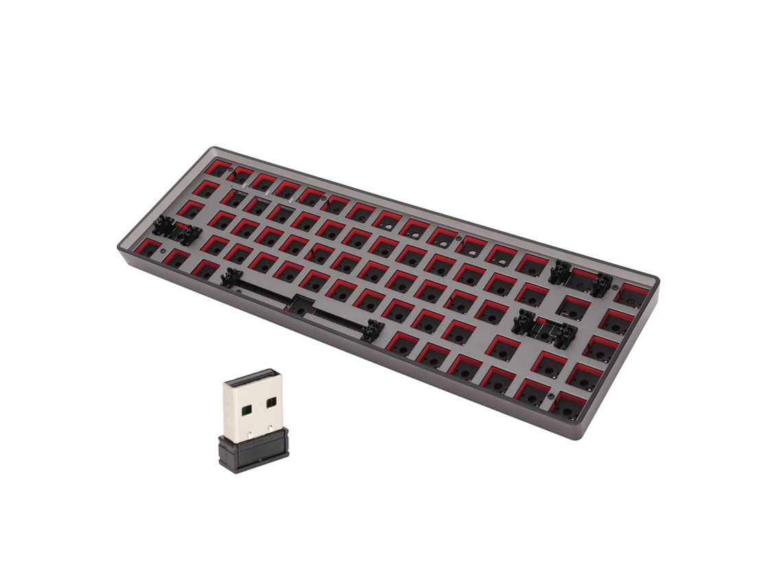 Kit DIY de Teclado Mecânico 68 Teclas, Layout 65%, sem Fio Bimodal, Troca Rápida, LAXISCREED