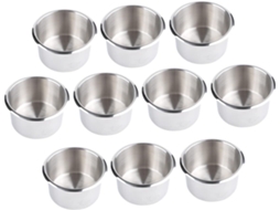 Conjunto De 10 Porta-copos Em Aço Inoxidável Para Camping E Caminhões - Fáceis De Limpar E Práticos Para Bebidas.