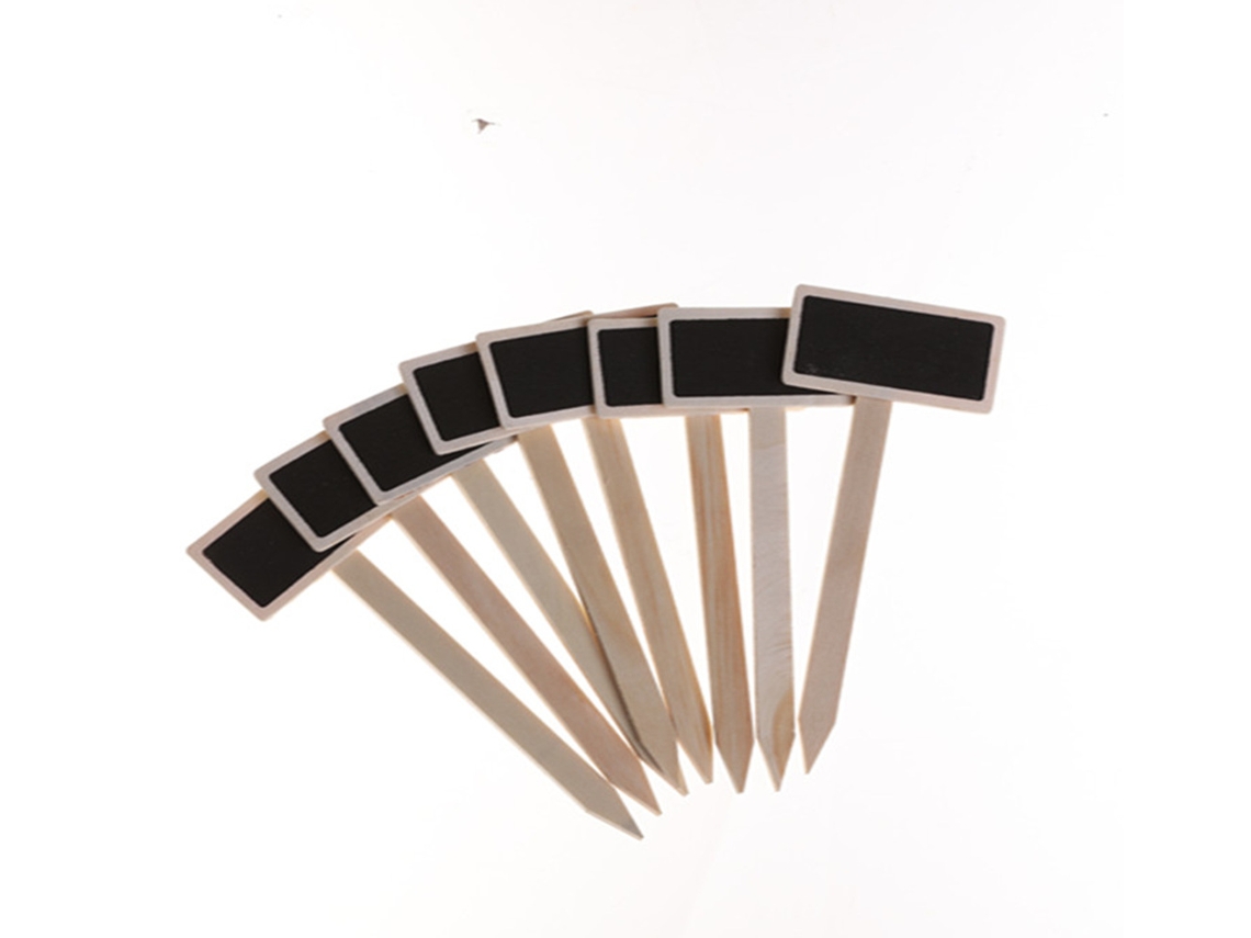 Placa de Madeira Pequena para Marcação de Plantas, 6*15cm, 40 Unidades. AQUAFORGE
