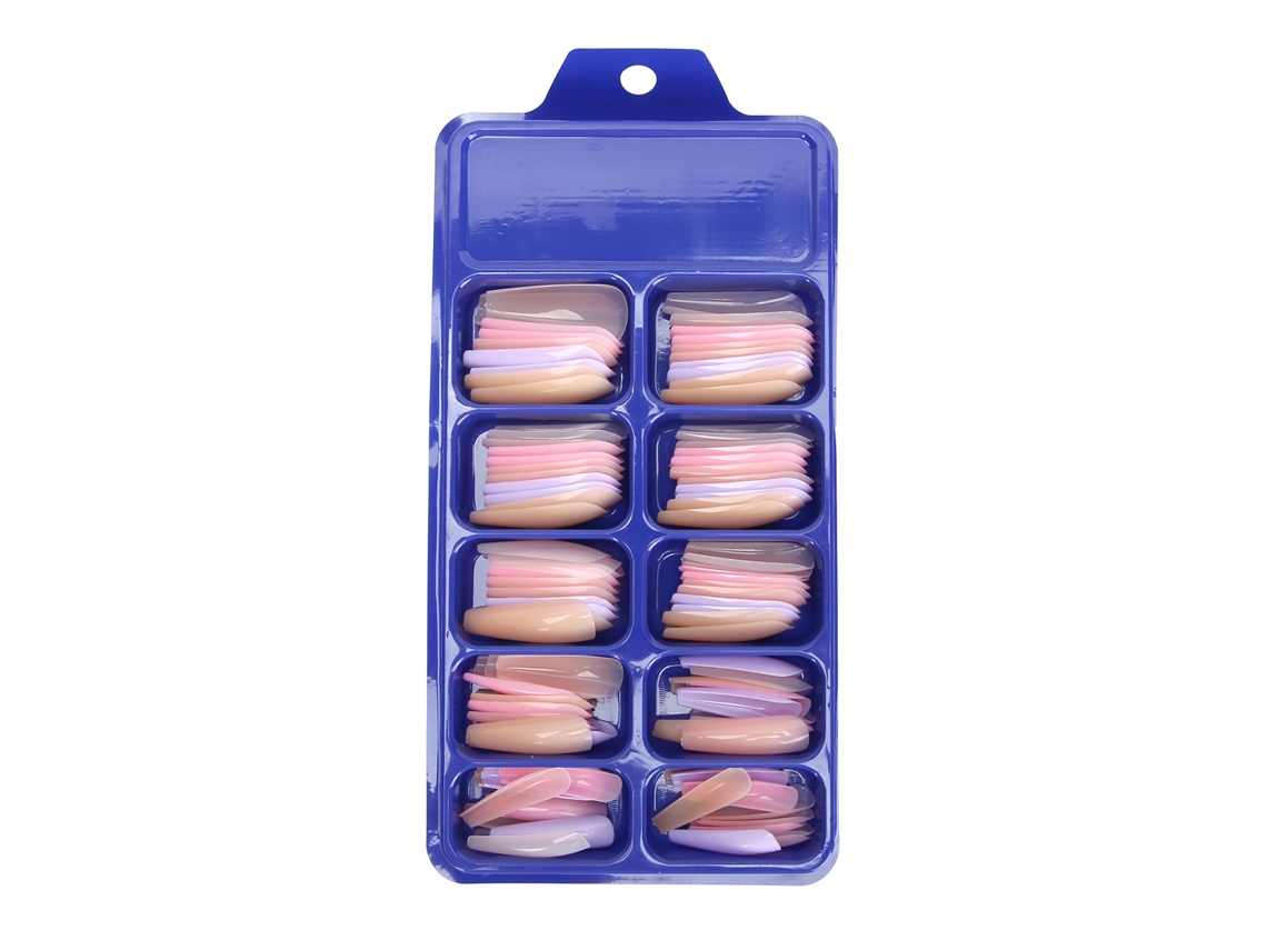 Dica De Unha Falsa Colorida De Cobertura Total Pure Color Ferramenta De Manicure Para Salão Em Casa 06