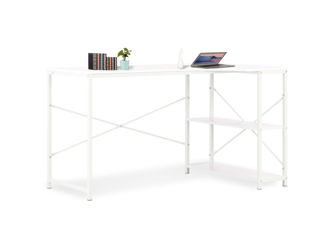 Vidaxl Secretária De Computador 120x72x70 Cm Branco