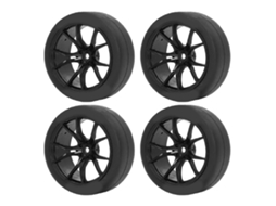 4pcs Pneus De Carro Rc Com Amortecimento Forte Ajustáveis Para Tamiya Tt01 Tt02 Hsp 94123 1/10 Carros Controle Remoto Preto