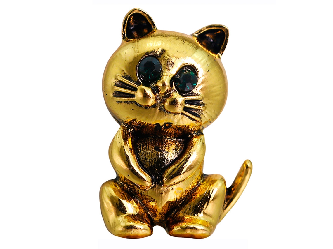 Broche De Gato Acessório Fashion Decoração Com Strass