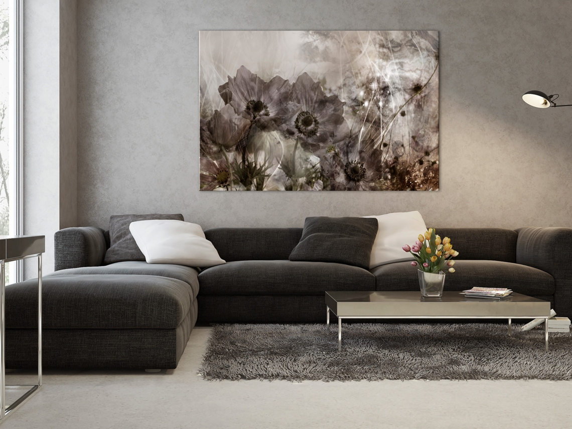 Quadro ARTGEIST Anemones in Sepia (1 Part) Wide (120x80)