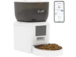 Alimentador Automático 4l Com Wifi 2.4g Para S E Cães Com Aplicação Tuya E Gravação De Voz De 10s