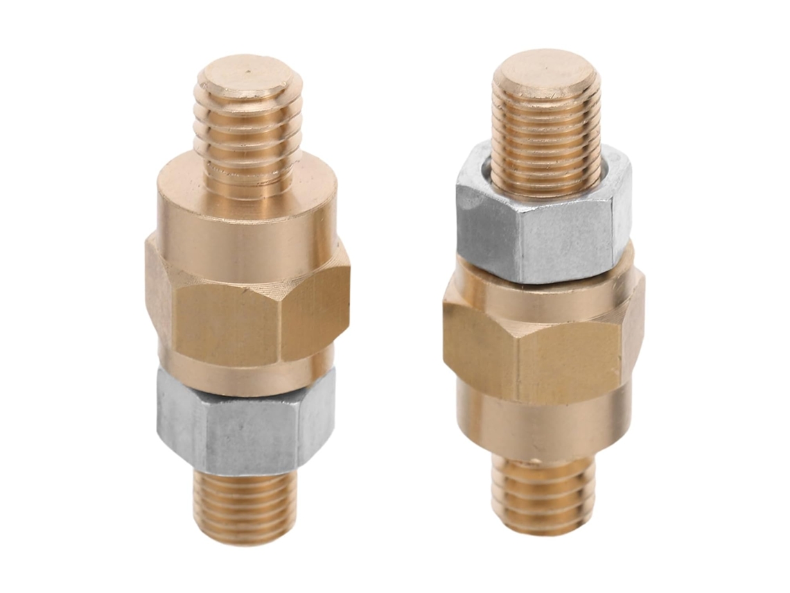 Conjunto De 2 Adaptadores De Parafuso Lateral De Latão De 3/8 Mm Para Bateria De Carro