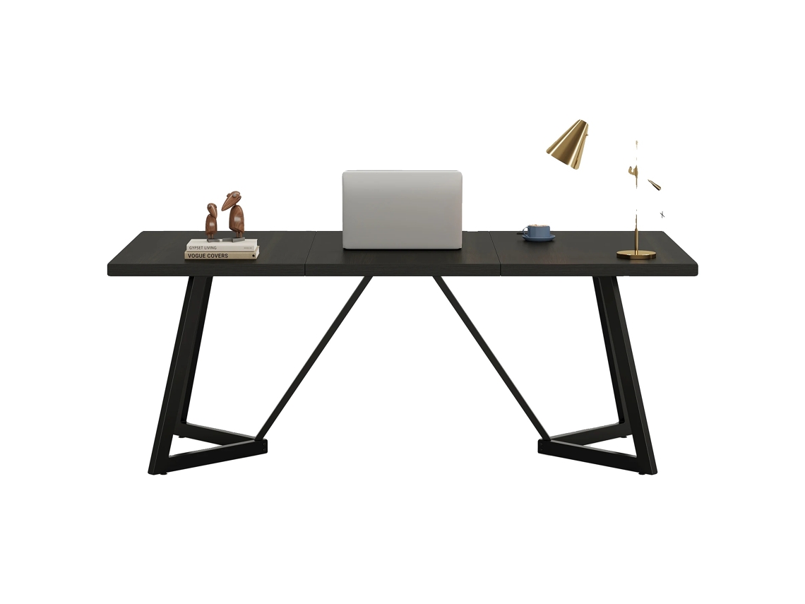 Mesa de escritório, construção robusta, design Espaçoso, marrom