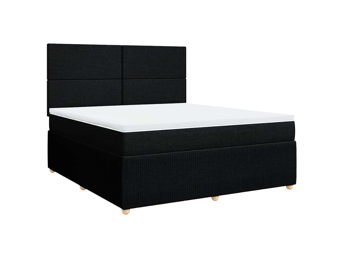 Cama com Molas/colchão 180x200 Cm Tecido Preto MAISON EXCLUSIVE