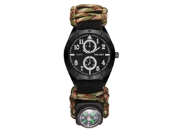 Reloj De Pulsera Hombre Deportivo Con Brújula Para Senderismo Montaña Camping Verde