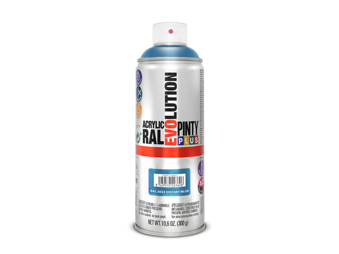 Acrílico Brilhante Spray Pintyplus Ral 400 Ml (Ral 5023 Azul Distante)