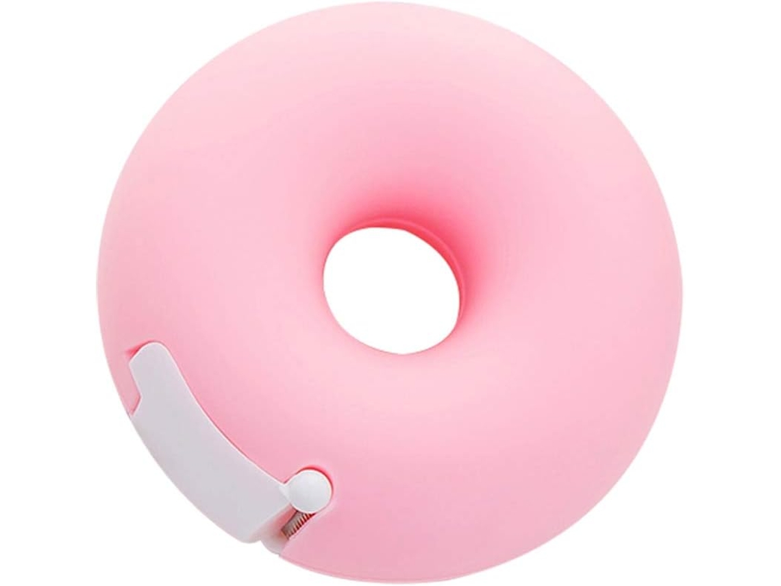Dispensador de Fita Adesiva em Formato de Rosca com 1 Fita Inclusa, Rosa BRILVIBERA