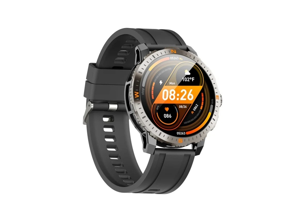 Relógio inteligente AMOLED de 1,43 polegadas, posicionamento GPS, bússola, à prova d'água IP68, detecção viva-voz Bestvite (preto)