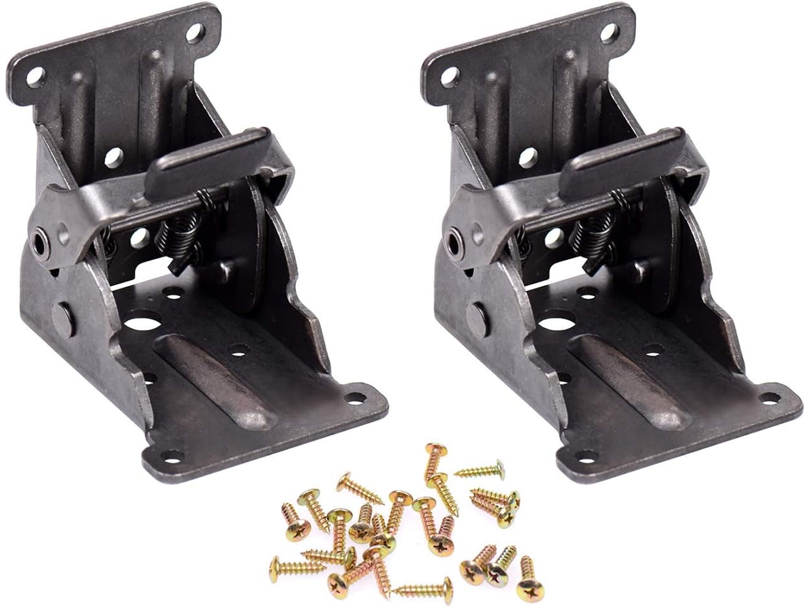 2 Dobradiças Com Trava Automática, Acessórios Para Pés De Apoio Dobráveis E Cantoneiras Para Mesa De Trabalho