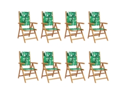 Reclining Folding Chair, Reclining Folding Chairs Vidaxl Verde Madeira (n/a)