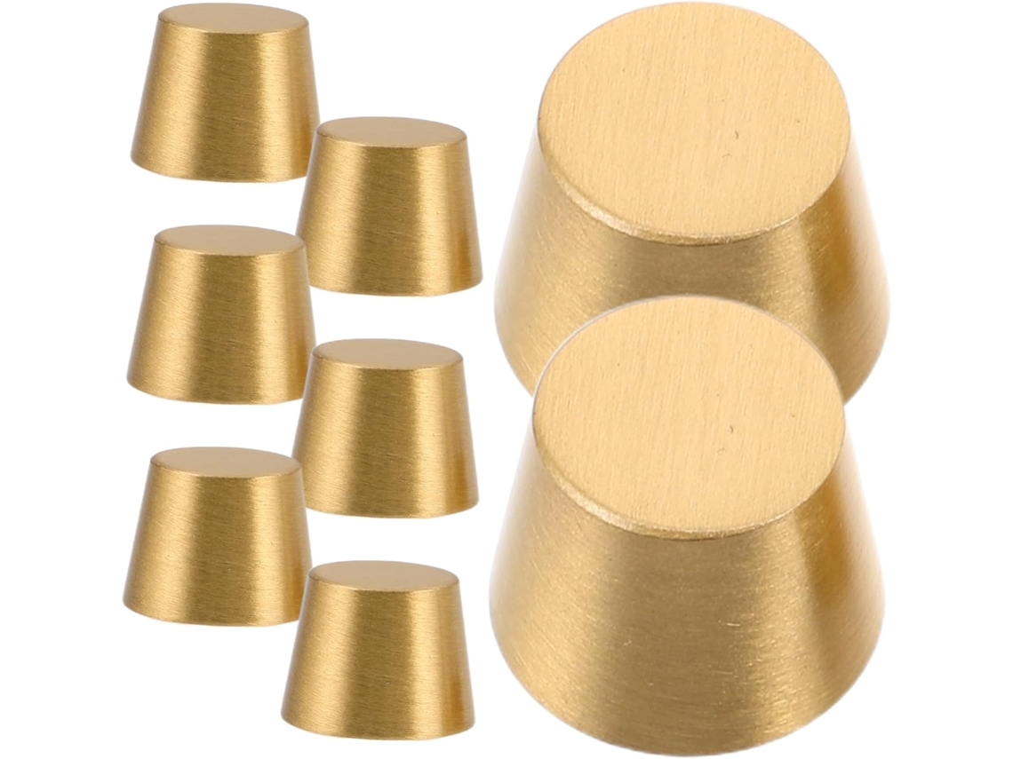 Conjunto De 8 Pés Latão Cônicos E Elegantes Para Móveis Holibanna, Ideais Para Tábuas De Corte Madeira E Bandejas