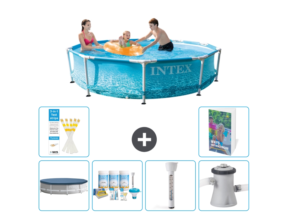 Intex Piscina Com Estrutura Redonda - 305x76 Cm - 7-peças S52