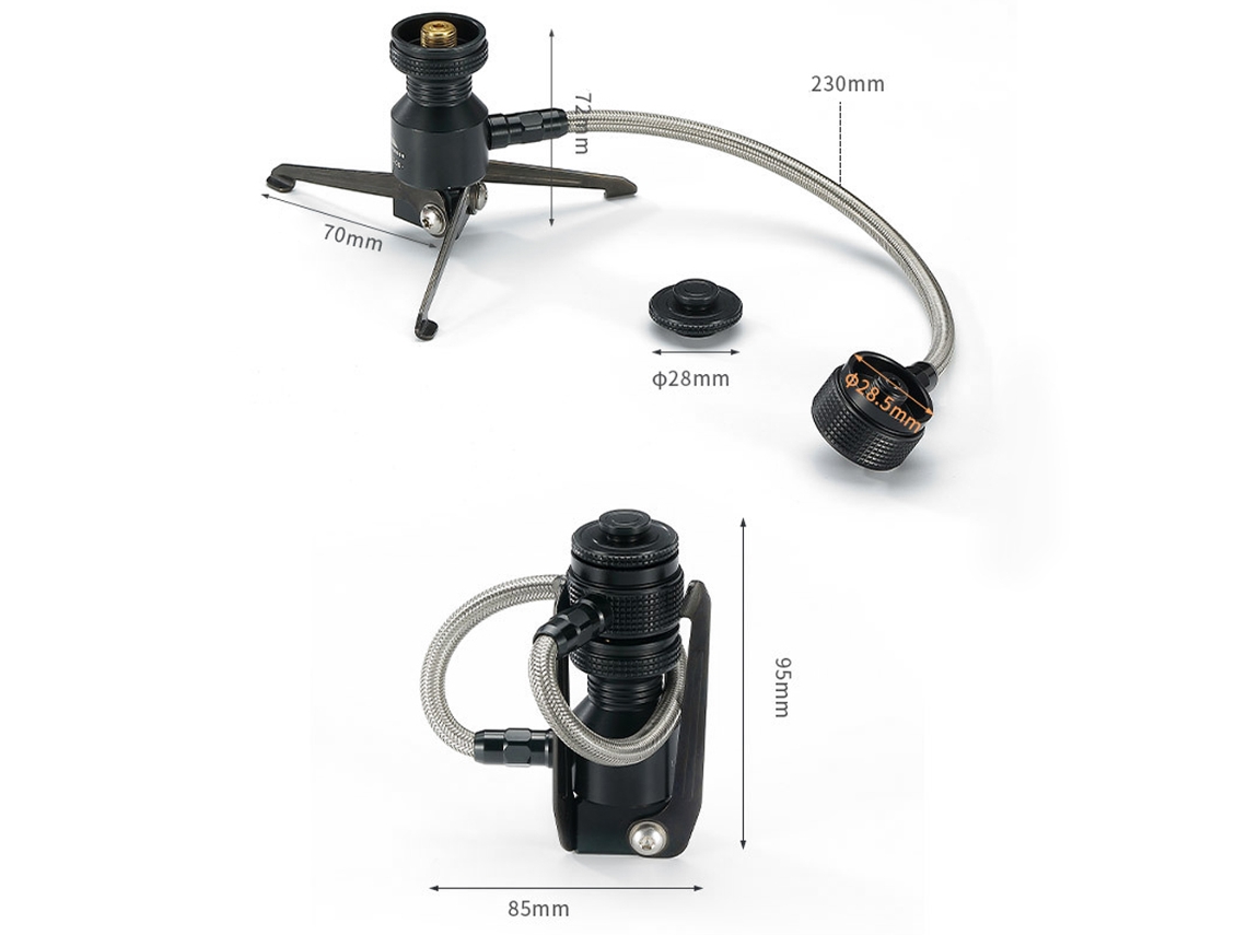 Adaptador de Fogão de Camping com Mangueira Estendida