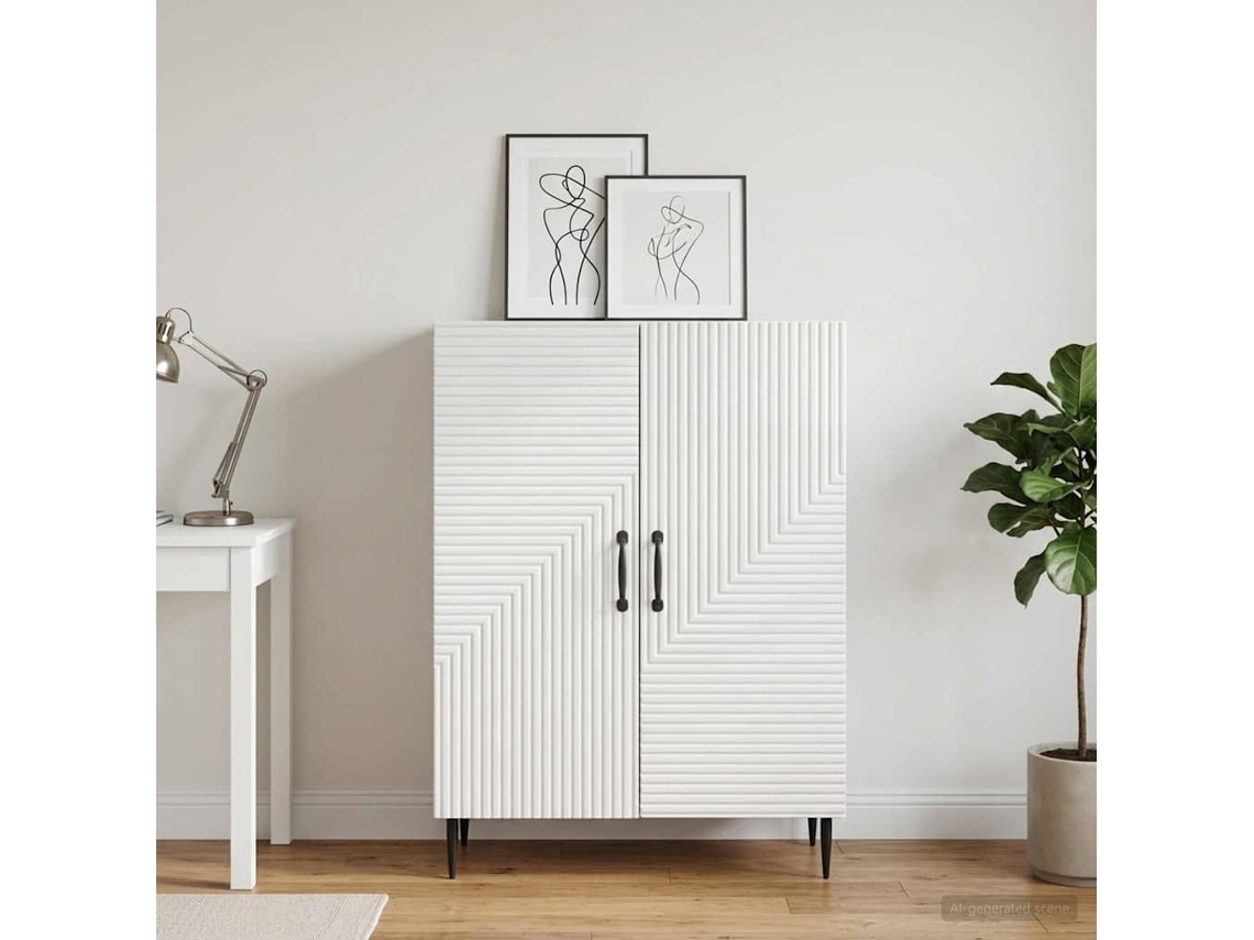 Vidaxl Buffet Branco Brilhante 66 X 34,5 X 89,5 Cm