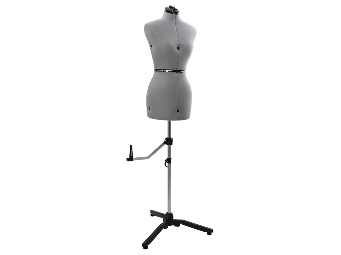 Vidaxl Forma De Vestido Ajustável Feminina Cinzeto S Veludo