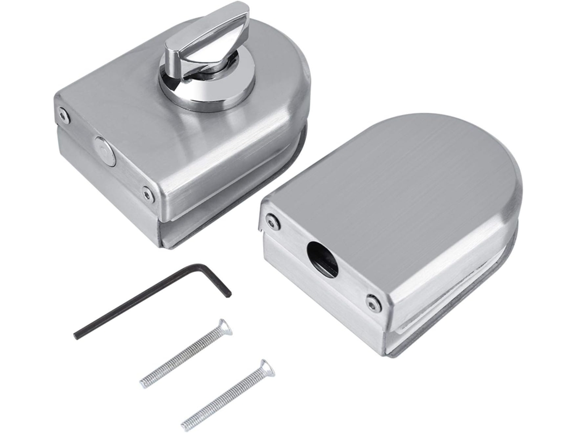 Fechadura Para Porta De Vidro Sem Moldura, Em Aço Inoxidável, Com Botão Giratório De 10a 12mm Para Portas Vidro, Ideal