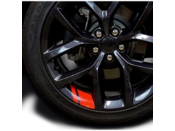 Kit De 6 Adesivos Reflexivos Para Rodas De Carro Hash Vinil Listras Para Rodas 18"-21" Stickers De Segurança Deco (vermelho)