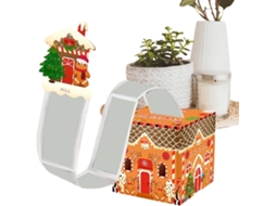 Dispensador De Caixas De Natal Deslizante | Casa De Gengibre Para Dar Dinheiro