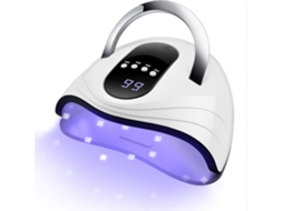 Lâmpada De Unha 120w Led Secador Rápido Para Cura De Esmalte Em Gel Com 4 Temporizadores Alça Portátil Espaço Grande Sensor Automático (bran