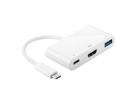 Adaptador De Vídeo Externo Usb C 3.1 Hdmi Branco Usb3.1ccom2 Micro Connect