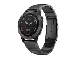 Lurelia Pulseira, Compatível Com Garmin Fenix 6x Safira 26mm Tartaruga Aço Inoxidável Preta