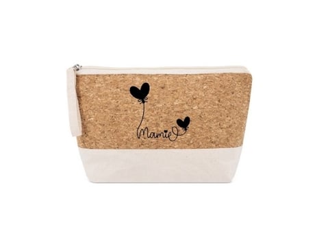 Trousse De Toilette Em Cortiça E Pochette Mamie Balão E Coração Taperso