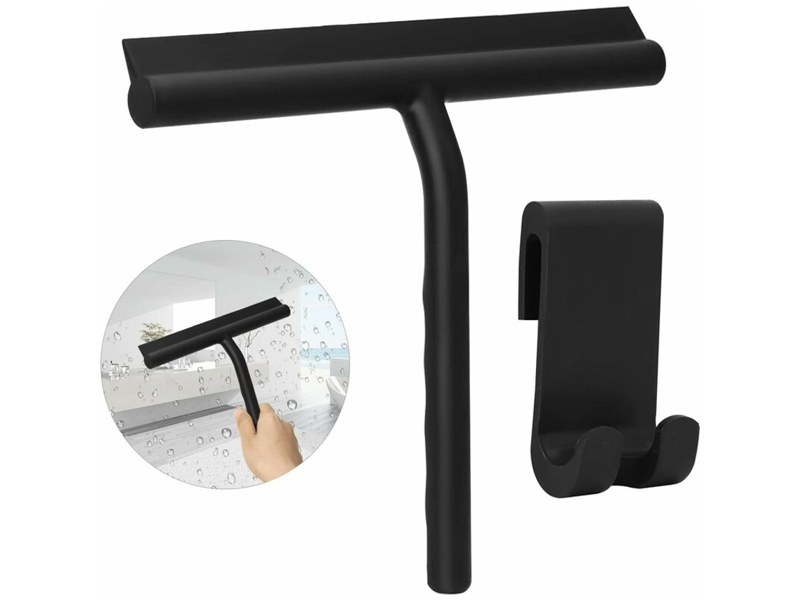 Rodo De Silicone Com Gancho Para Limpeza De Chuveiros, Casa De Banho, Cozinhas, Vidros, Azulejos, Espelhos, Janelas E Carros