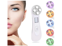 Dispositivo De Beleza Ultrassônico Máquina Facial De Alta Frequência E Terapia De Luz Led Vermelha Ultrassônica 5 Em 1 Branco Yizhood