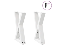 Coffee Table Leg, Coffee Table Legs Vidaxl Branco Aço (38 X (42-43.3) Cm)