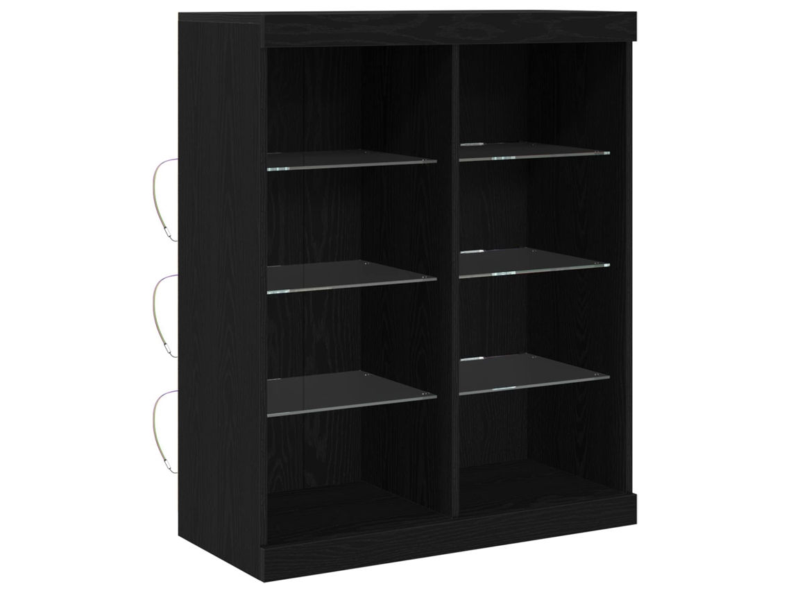 Aparador Led de Carvalho Preto com MAISON EXCLUSIVE 41x37x100 cm
