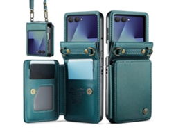 Capa Para Celular Caseme C22 Com Compartimentos Para Cartões E Proteção Rfid Antirroubo Para Samsung Galaxy Z Flip7