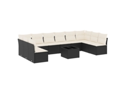 Garden Sofa Set, Garden Sofa Sets Vidaxl Preto Rattan / Vime (n/a)