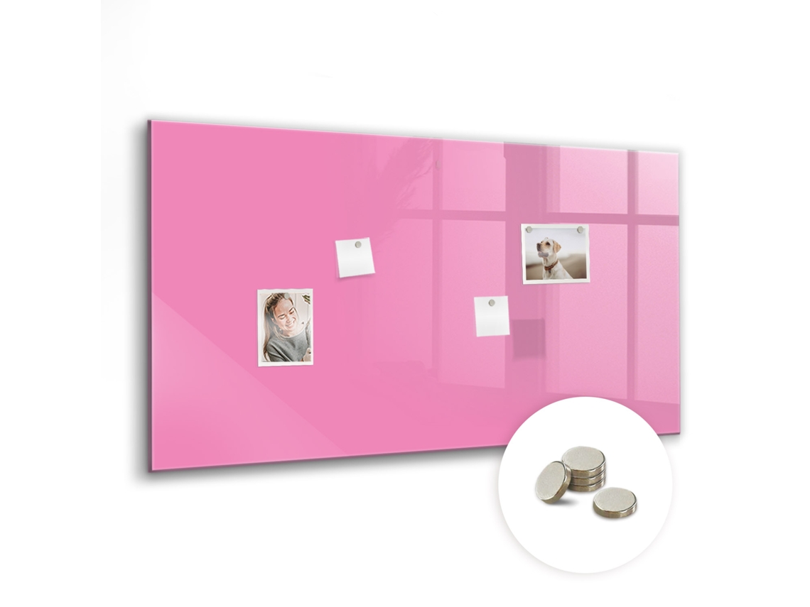 Quadro Magnético De Parede Rosa Para O Quarto Das Crianças Espelharte (120x60 Cm)