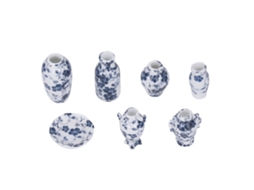 Ats set de Jarras de Porcelana para Casa de Boneca 1:12 Design Tradicional com Pratos Decorativos para Diy