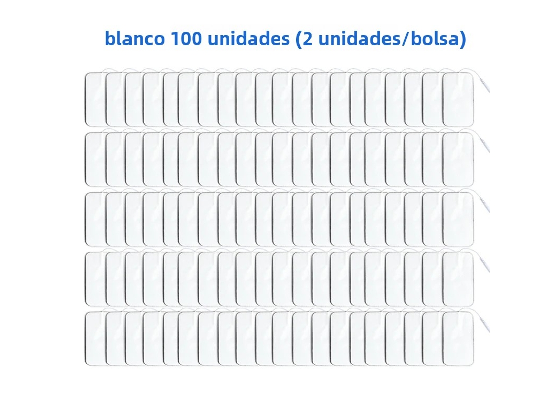 (branco, 100 Unidades, 5x9cm) Adesivos De Eletrodo Não Tecido, 5*9cm, Com Conector De 2mm
