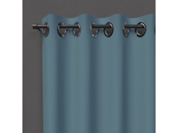 Cortinado SOLEIL DOCRE Ilhó Blackout Celadon Poliéster Azul (250 cm)