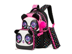 Conjunto FEGAR 2 de Mochila Escolar para Meninas com Coração Fofo Mochila Escolar Primária com Lancheira Rosa Novo em Folha 6 a 12 Anos