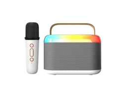 Mini Máquina De Karaokê Para Crianças E Adultos Alto Falante Bluetooth Portátil Com 1 Microfone Sem Fio E Luz Led Rgb Para Meninos E Menin Yizhood