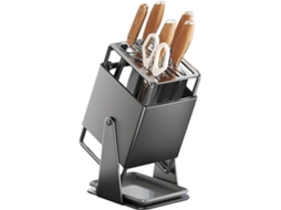 Bloco De Corte Para Cozinha, Suporte Para Facas Com Rotação De 30 Graus, Organizador De Talheres Compacto Para Bancada.