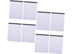 Conjunto de 8 cadernos para escrita, 400 folhas de papel branco, caderno com linhas.