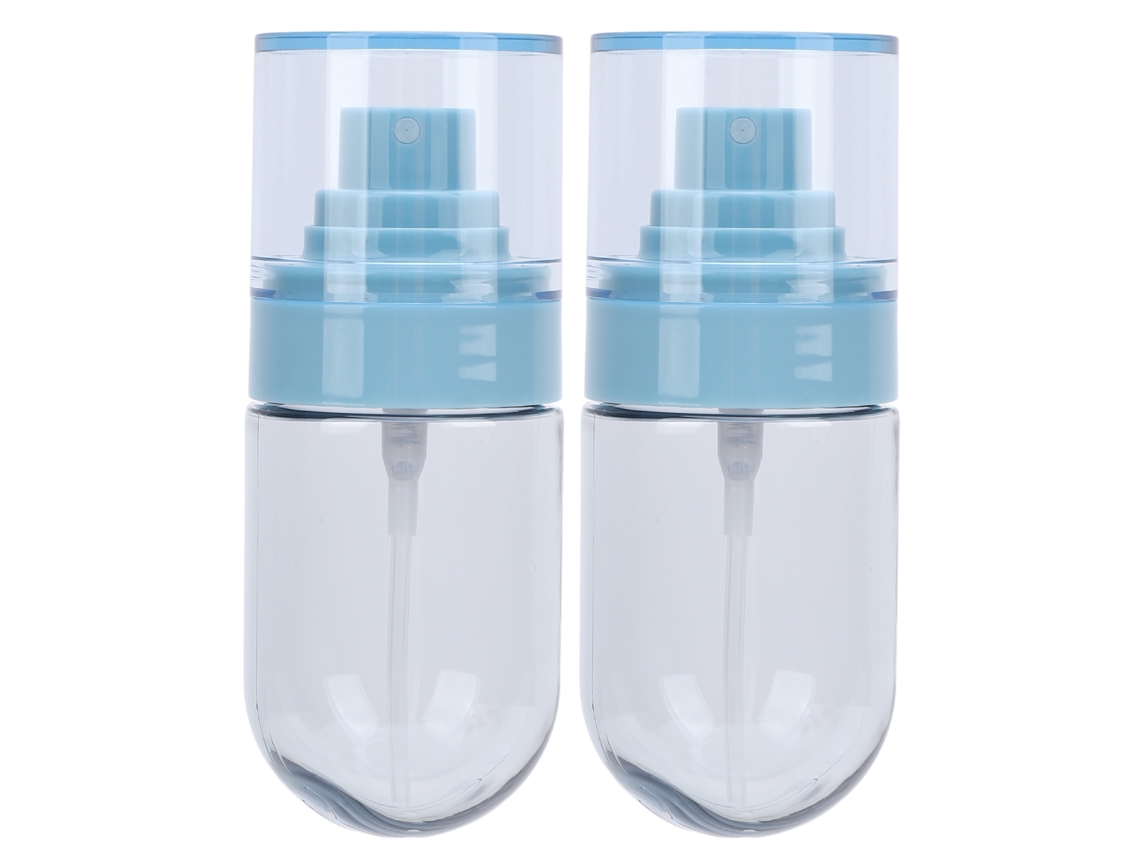 2 Peças Garrafas De Spray De Névoa Fina Vazias Tamanho Viagem 50ml