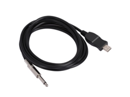 Cable usb negro de 300 cm para guitarra con conversión a/d, plug and play para ordenador