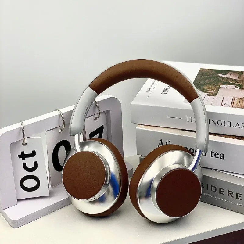 (marrom) Novos Fones De Ouvido Bluetooth Sem Fio, Estilo Retrô Esportivo, Dobráveis.
